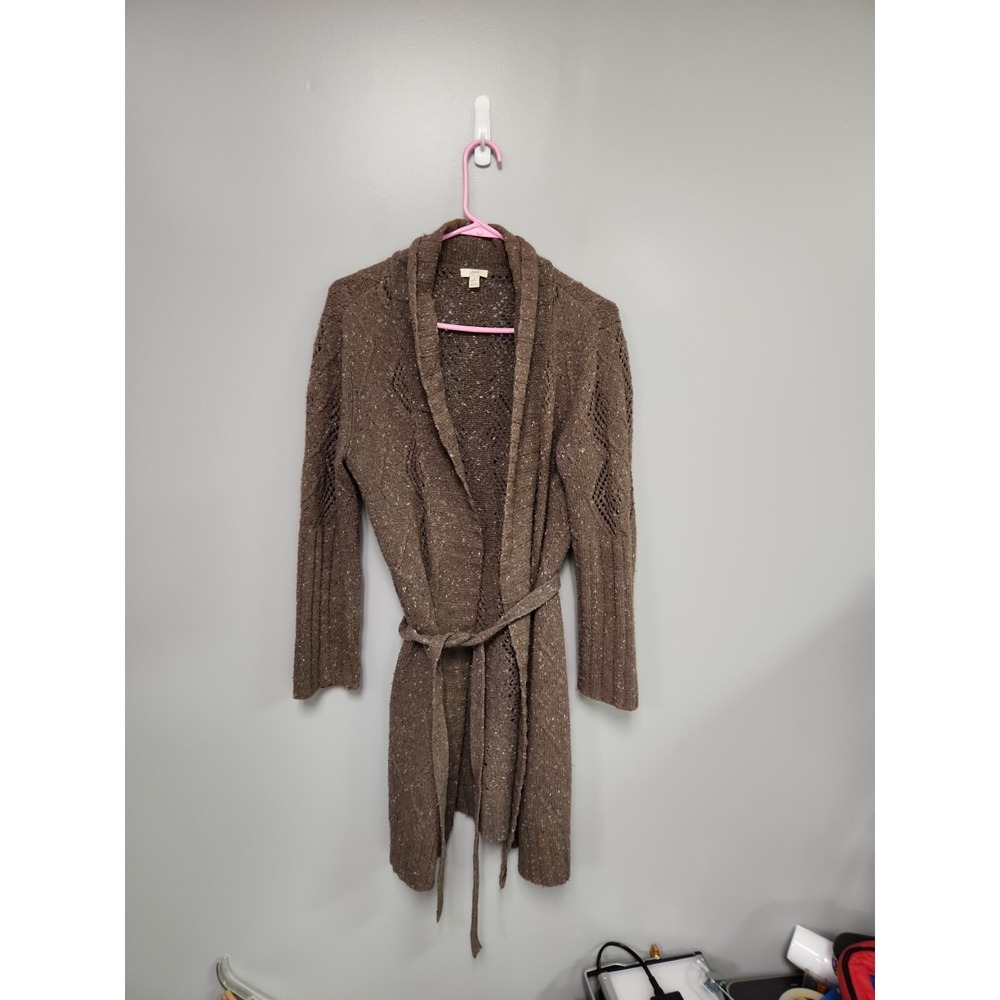 J. JILL Pure Jill Open Front Cardigan Sm Petite Textured Cinchβ Tie Waist